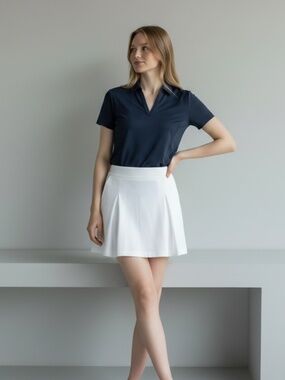 Lady Hagen Sporty Navy Golf Polo Shirt Size M